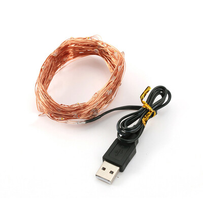 

JPGIF 5M 50 Led USB connector String Fairy Lights Garland Copper Wire