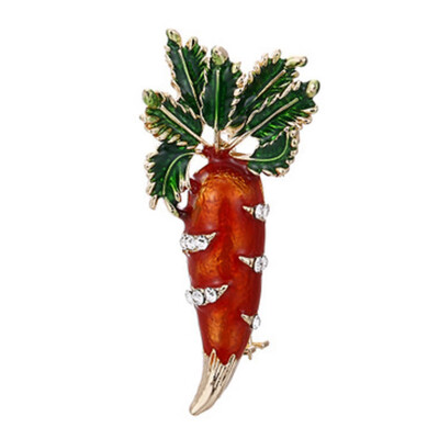 

Novel Carrot Brooch Pin Shirt Blouse Scarf Dress Women Jewelry Decor