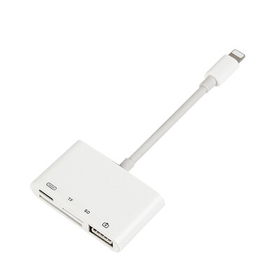 

5PCS 4 in 1 For Lightning to USB Camera Reader adapter OTG Cable SDTF Card Connection Kits for iphone X 8 8plus for ipad Air