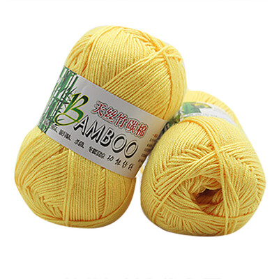 

Gobestart New 100 Bamboo Cotton Warm Soft Natural Knitting Crochet Knitwear Wool Yarn 50g