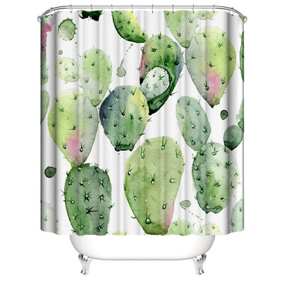 

Toponeto New Waterproof Shower Curtain with 12 Hooks 3D Printed Bathroom Polyester