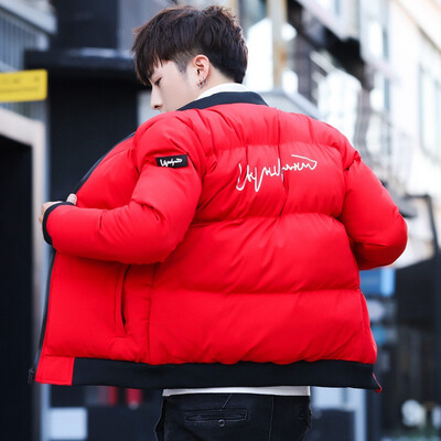 

Winter cotton padded jacket mens baseball collar warm cotton padded jacket slim fit jacket youth cotton padded jacket