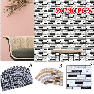 

2030Pcs Self-adhesive Removable Wall Sticker Tile Brick Waterproof Wall Stickers Kitchen Bathroom Home Decor