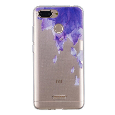 

MOONCASE Millet Red Rice 6 High Translucent TPU-Purple Flower