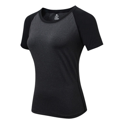 

Women O-Neck Quick Dry Fitness Running T-shirts Summer Spring Outdoor Sports Elastic Clothes