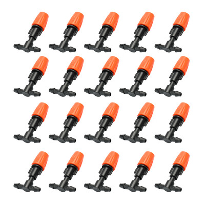 

20pcs Small Size Plastic Adjustable Sprayer Nozzles Suits Garden Water Cooling Spray Sprinkler Nozzle Suit Drip Irrigation Pipe Eq