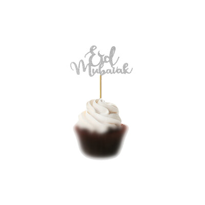

Toponeto 5PCS Eid Mubarak Muslim Islam Eid Mubarak Cake Insert