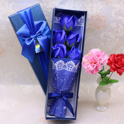 

Gobestart Rose Soap Flower Floral Bouquet Gift Box for Mothers Day Wedding Party Present