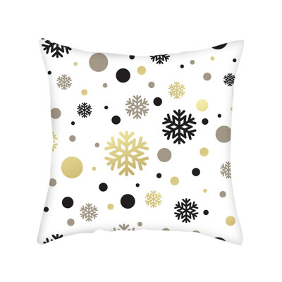 

Tailored Gold Merry Christmas Pillow Cases Nordic Sofa Cushion Cover Home Decoration