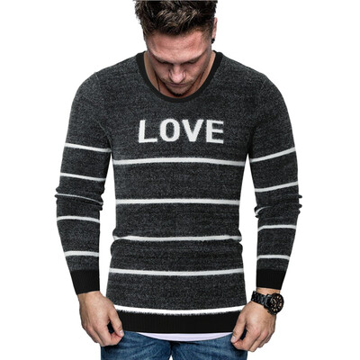 

Toponeto Men New Autumn Winter Splicing Casual Long Sleeve Knitting Sweaters Tops Blouse