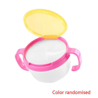 

Infant Snacks Double Handle Cup Baby Proof Spill Cookies Container Feeding Biscuits Bowl Color Random