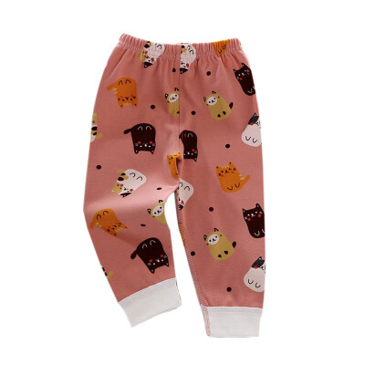 

Spring New Autumn Casual Fashion Long Johns Baby Cartoon Printing Cotton Trousers Kids Pants