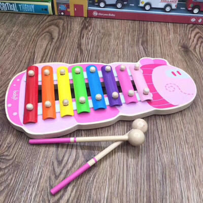 

Kids 8 Key Cartoon Xylophone for Toddlers Baby Noise Maker Music Instrument Toys with Mallet