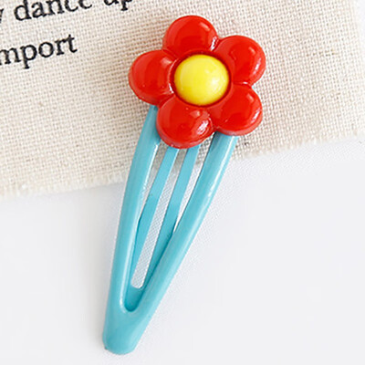 

Baby Hir Clip Girls Japanese Style Side Hair Clip Hollow Flower Geometric Water Drop Shape Colored Printed Girl Hair Clip