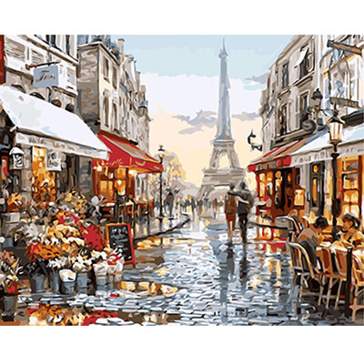 

3040cm DIY Acrylic Oil Painting Frameless Wall Decor By Numbers Hand Painted Canvas Painting for Living Room Home Decor