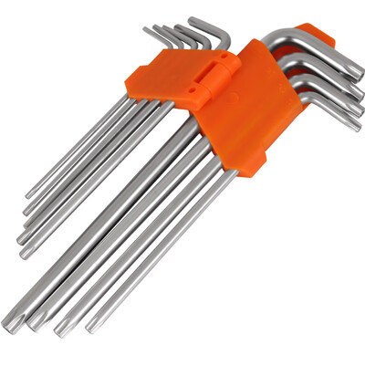 

Worker bee WORKERBEE WS036-1G L-type hex wrench plum type hollow wrench 9 piece set screwdriver manual tool set long paragraph long section