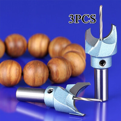 

3Pcs Wick Buddha Beads Ball Knife Tungsten Router Bit Woodworking Tool Buddha Beads Ball Pearls Drill Bit