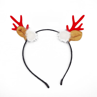 

Sweet Baby girls Christmas elk hairband headpieces Red Cute Hairpin hair head hoop hair accessories Tiara for children Kids 1pcs