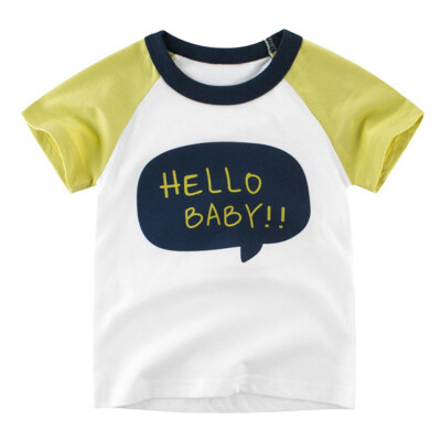 

Baby Boys T-shirt Summer Children Letter Print Cotton T-shirts Casual Tops Clothes for Kids Boys T-Shirts 0-6Y Arrival