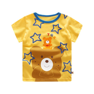 

Summer Baby Toddler Boy Girl Cotton Short Sleeve T-shirt Cartoon Print Bottom Tops Shirts Comfortable For Dressing