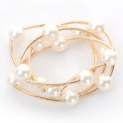 

Fashion Simulated Pearl Bracelets For Women Multi-Layers Bracelet Trendy Party Wedding Jewelry