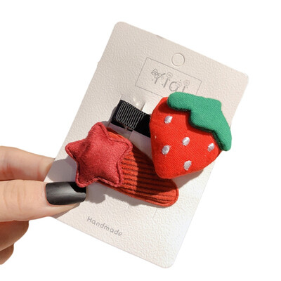 

Girls Hair Pin BB Princess Tiara Baby Card Clip Fruit Stars Strawberry Carrot Pineapple Pumpkin Series Hairpin Hair Accessories
