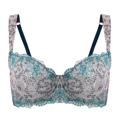 

New Comfort Lace Embroidery Gathered Ultra-thin Breathable No Trace Steel Ring Bra Nursing Bottoming Underwear