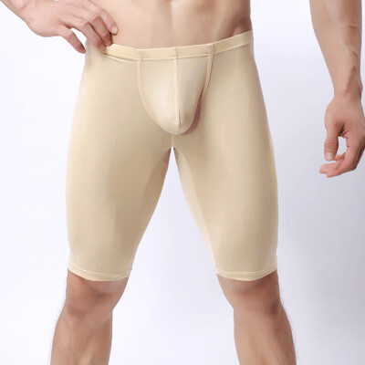 

Mens Soft Boxers Briefs Long Leg Shorts Tight Breathable Comfortable Underwear