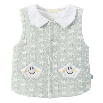 

Spring Autumn Children Kids Vest 6M-3Y Cotton Soft Comfortable Turndown Collar Thin Unisex Baby Vest Outerwear 6 Colors