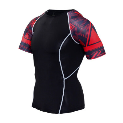 

Men Summer sports Wolf Jerseys short sleeved T-shirt fitness tights running sport clothes quick drying T-Shirts Tights Clothing