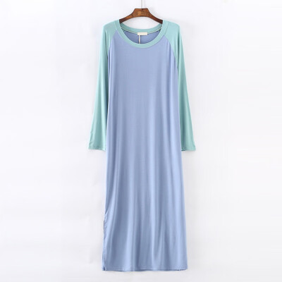 

New Loose Modal Nightdress Pregnant Women Plus Fat Large Size Long Sleeve Dress