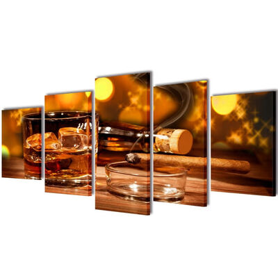 

Canvas Wall Print Set Whiskey&Cigar 39" x 20"