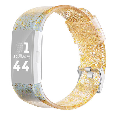 

〖Follure〗Bling Soft Silicone Replacement Sport Band Strap For Fitbit charge 2 Smart Watch