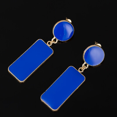 

New Fashion Women Colorful Enamel Rhinestone Dangle Earrings For Women Fashion Jewelry Christmas Wedding Gifts