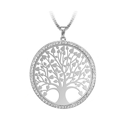 

Tree of Life Round Small Pendant Necklace Gold Silver Colors Jewelry