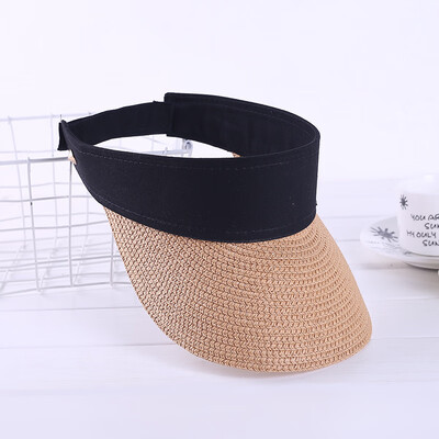 

Summer sunshade sunscreen foldable empty top duck tongue hat fashion out of rivet straw hat hoop wholesale