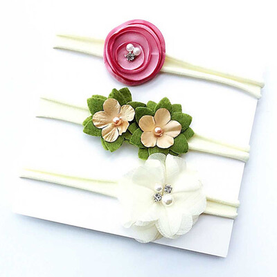 

Baby Girl Elastic Flower Headband Garland Hair Band Wreath Photograph