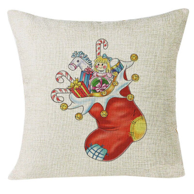 

Tailored Xmas Christmas Socks Sofa Home Decoration Festival Pillow Case Cushion Cover