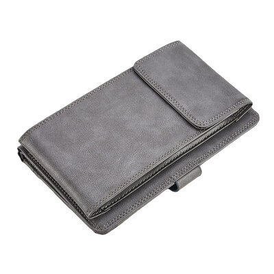 

Women Solid Color Purse Multi Slots Wristlet Faux Leather Wallet Phone Holder