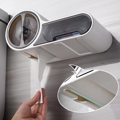 

〖Follure〗Bathroom Roll Tray Shelf Toilet Tray Free Punch Waterproof Creative Tray