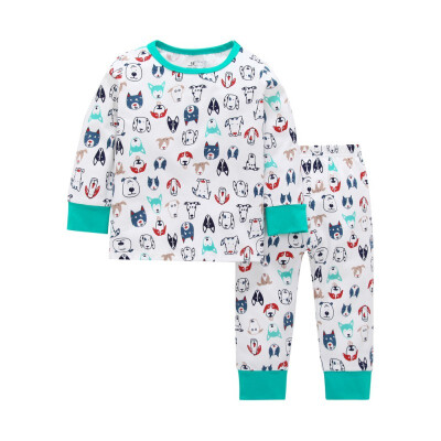 

Autumn Winter Casual Clothes Sets Children Baby Boys Girls Cartoon Printing Long Sleeve Pajamas Kid Two-piece Outfit Set