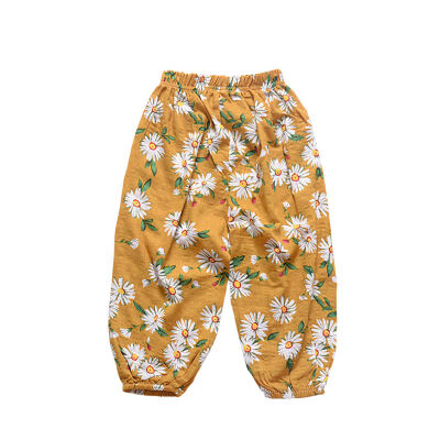 

2019 NEW Baby Girls Boys Summer Cotton Mosquito Bites Pants Sports Casual Toddler Floral Pattern Trousers