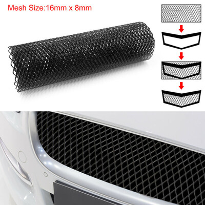 

40x13 Car Auto Rhombic Grill Mesh Sheet Black Aluminum Alloy Front Bumper