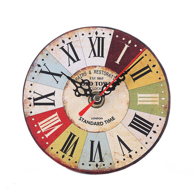 

Gobestart Vintage Style Antique Wood Wall Clock for Home Kitchen Office