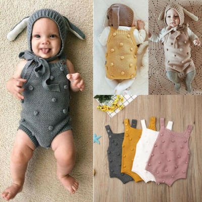 

AU Newborn Infant Baby Boy Kids Knit Romper Jumpsuit Bodysuit Clothes Outfit Set