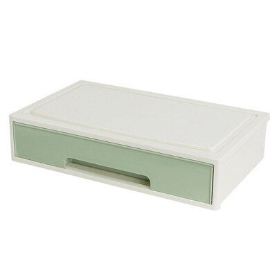 

Household Desktop Sundries Cosmetic Plastic Makeup Organizer Make Up Brush Storage box with Drawer Cotton Swabs Stick Storage