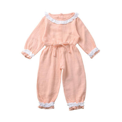 

Autumn Infant Baby Girls Boys Jumpsuit Fashion Long Sleeve Solid Print Kids Casual Bodysuit Jumpsuit