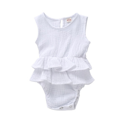 

Cute Newborn Baby Girl Clothing Baby Bodysuits Sleeveless Tutu Dress Cotton Solid Girls Jumpsuit Clothes Infant Costumes