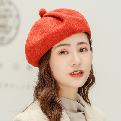 

Wholesale new autumn&winter pure wool Berets lady wool knitting painter hat fashion Berets