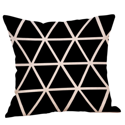 

〖Follure〗Black&White Pattern Printed Cotton Linen Throw Pillow Cases Sofa Cover Decor